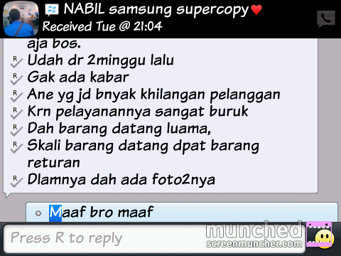 Hati-hati aja dengan &quot;NABIL samsung supercopy&quot; (PENIPU)