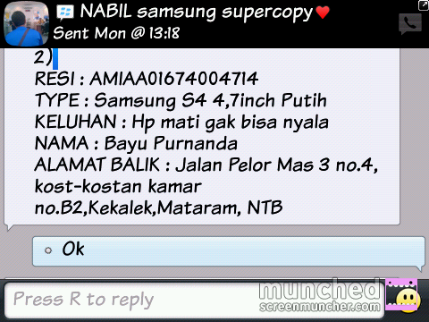 Hati-hati aja dengan &quot;NABIL samsung supercopy&quot; (PENIPU)