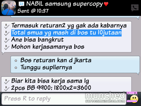 Hati-hati aja dengan &quot;NABIL samsung supercopy&quot; (PENIPU)