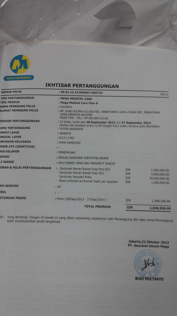 hati2 penawaran Bank Mega Insurance