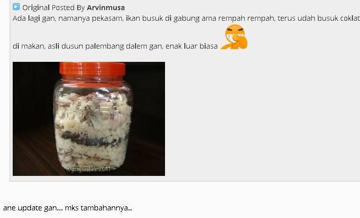 Ternyata Orang Indonesia (paling) Doyan Makanan Busuk