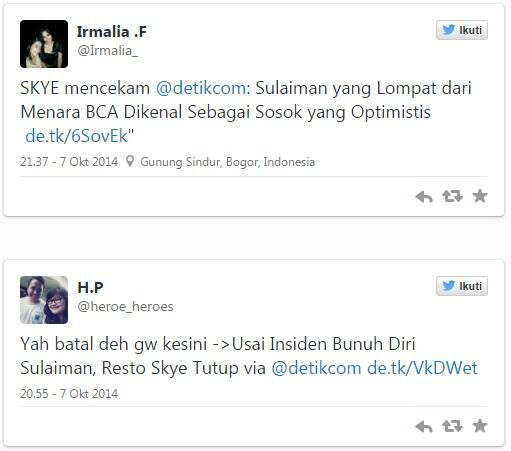 Usai Insiden Bunuh Diri, Restoran "Skye" Ramai Perbincangan