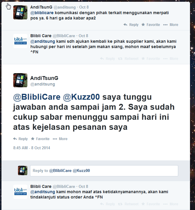 service blibli.com sangat amat mengecewakan