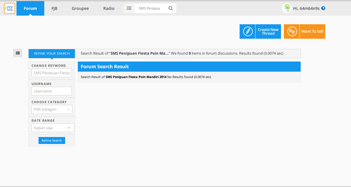 SMS Penipuan Fiesta Poin Mandiri 2014