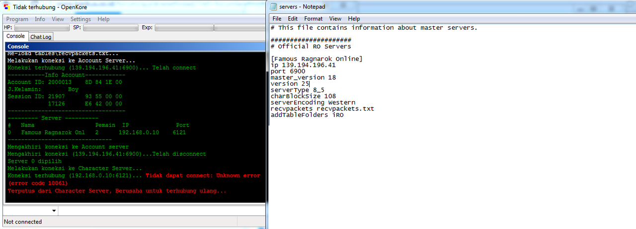 Tanya seputar setting bot (Server.txt) ragnarok private server