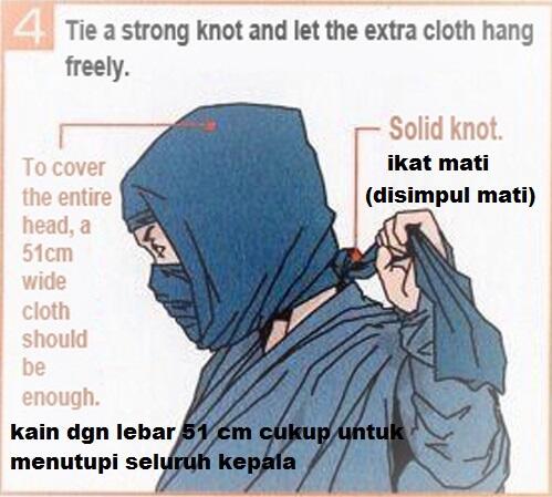 Cara Mudah Membuat Kerudung Ninja Tradisional