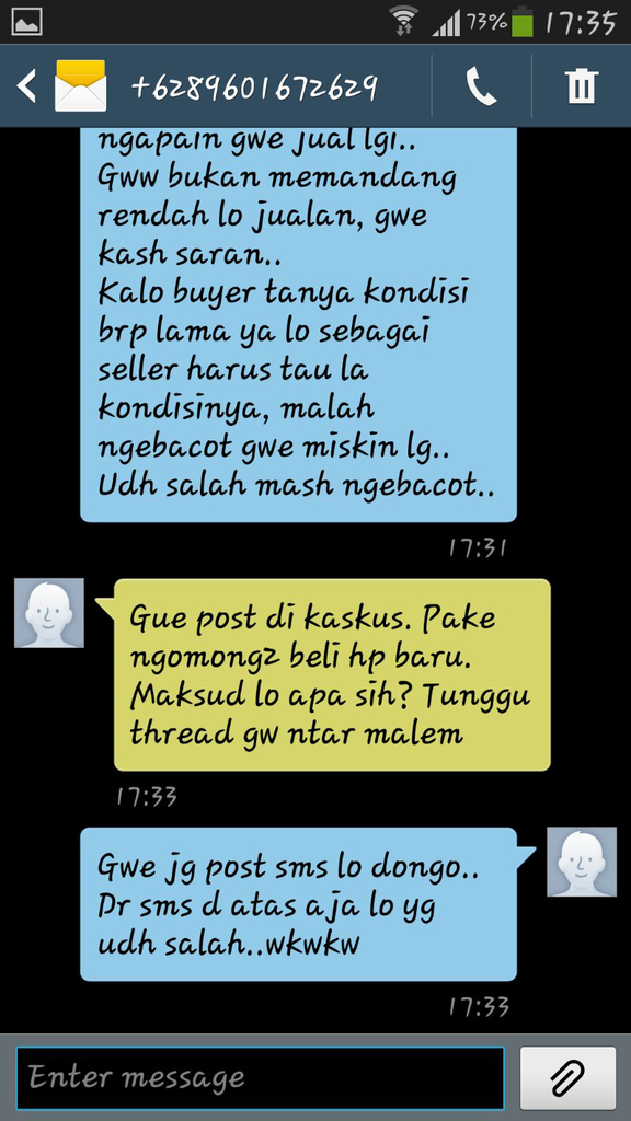 seller hp yg ngehina buyer mau bli hpnya seller