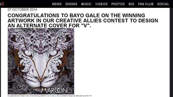 Membanggakan, Mahasiswa ISI Yogya Jadi Pemenang Kontes Cover Album Maroon 5 Gan!