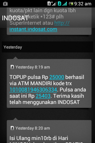 INDOSAT : Pulsa hilang tanpa sebab