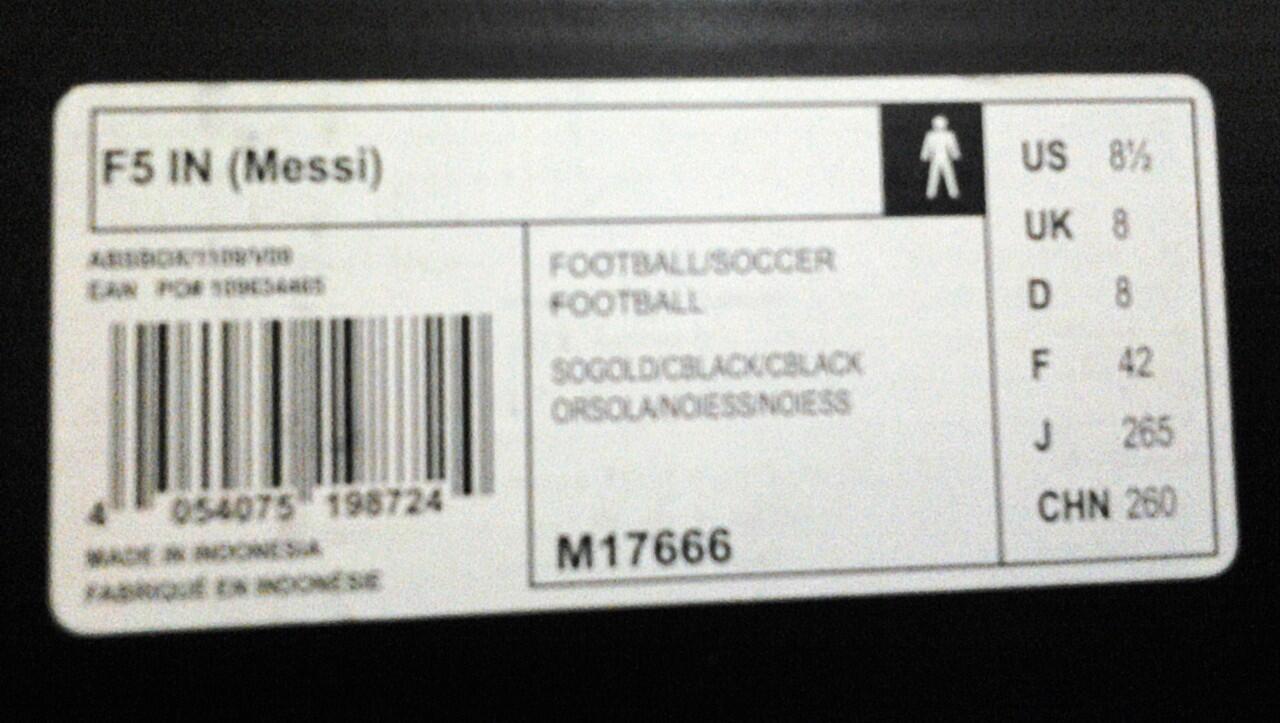 ***Sepatu Futsal ADIDAS F5 MESSI IC YELLOW-BLACK ORIGINAL*** MURAH!!!