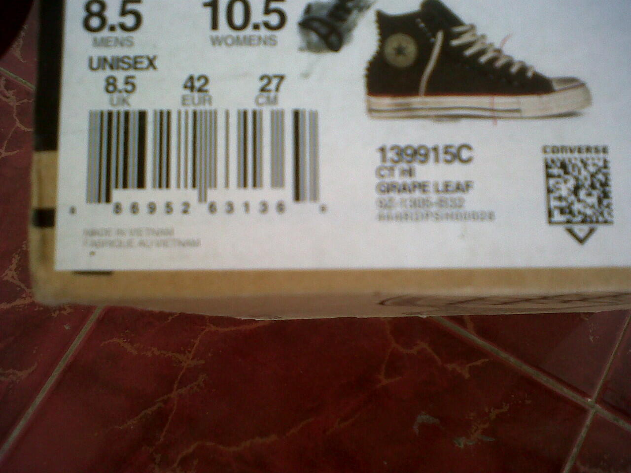 SEPATU CONVERSE EDISI LAFE GRAPP HI ORIGINAL. SIZE 42 (CIBINONG)