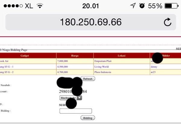 Share pengalamn BIDDING cimb niaga 11-oct-2014 , MANIPULASI DATA!