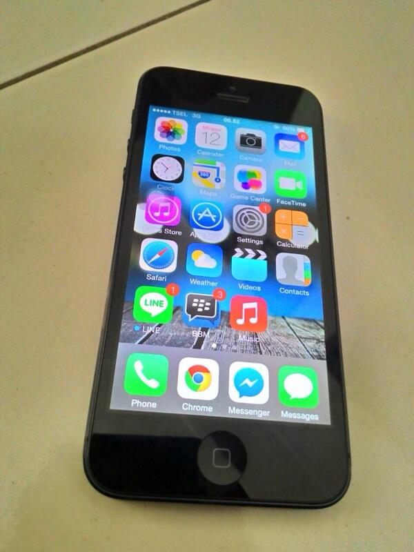 Iphone 5 16gb black hitam fullset murah surabaya