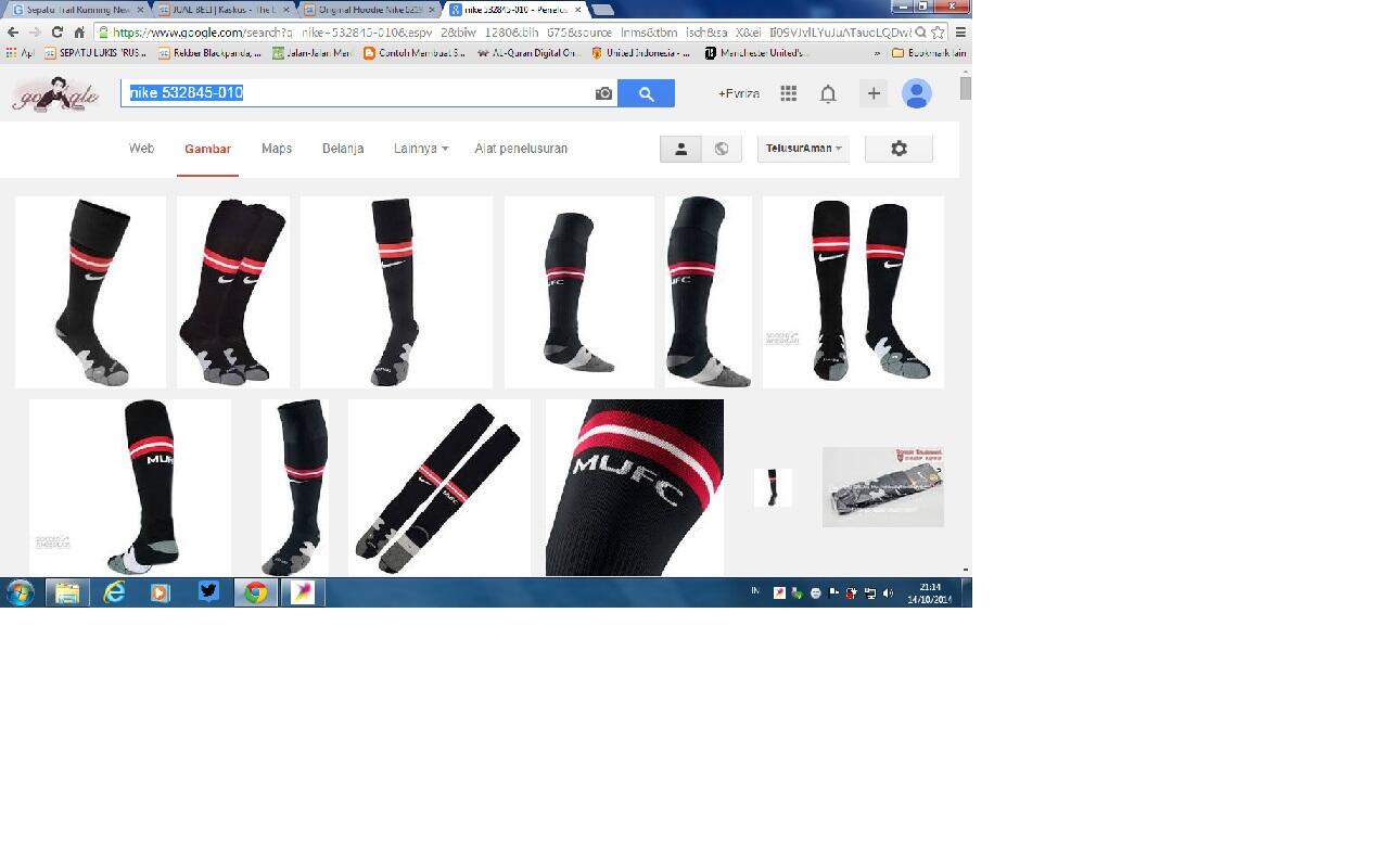 2013-14 Manchester United Home Nike Football Socks/Kaos Kaki