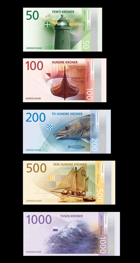 Desain keren uang norwegia Tahun 2017
