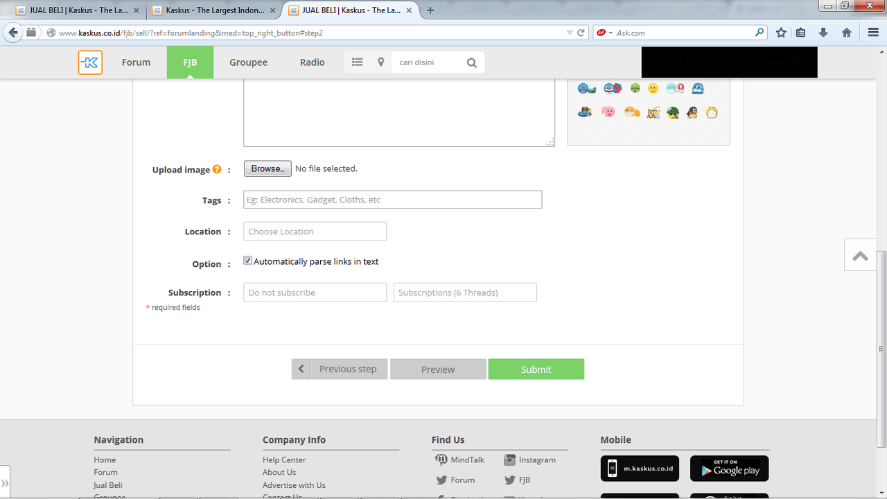 Captcha pada FJB tidak muncul