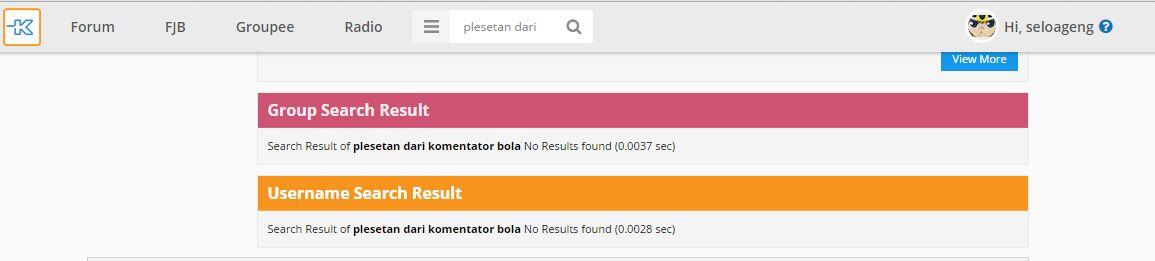 Plesetan dari Komentator Bola