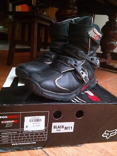 Jual Fox Comp 5 Shorty uk. 45 Black Noir Sepatu Motocross