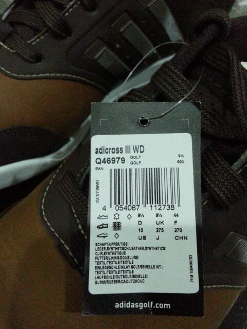 WTS : Sepatu Golf ADIDAS III WD - Q46979