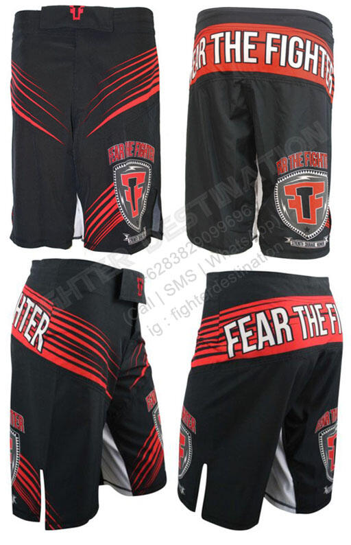 Fear The Fighter MMA Shorts, Muay Thai Short Original (Bandung)