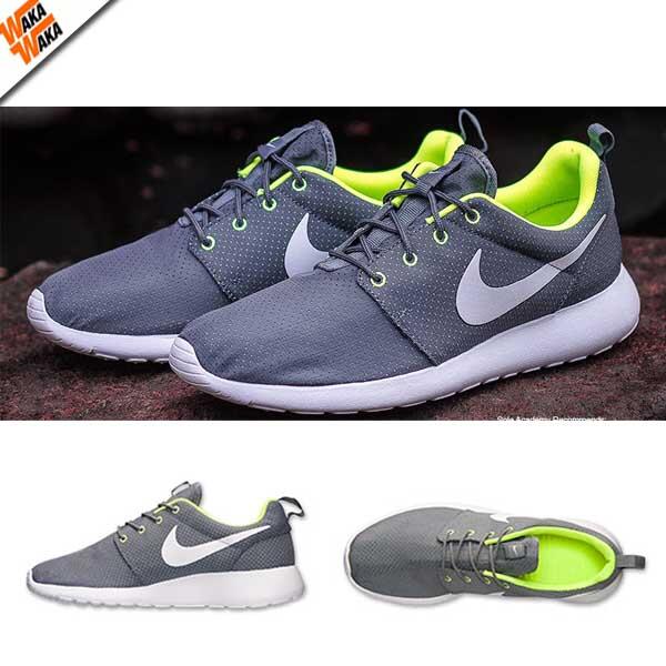Sepatu Casual Nike Rosherun Black/White & Wolf Grey. 100% Original, Siap COD / Rekber