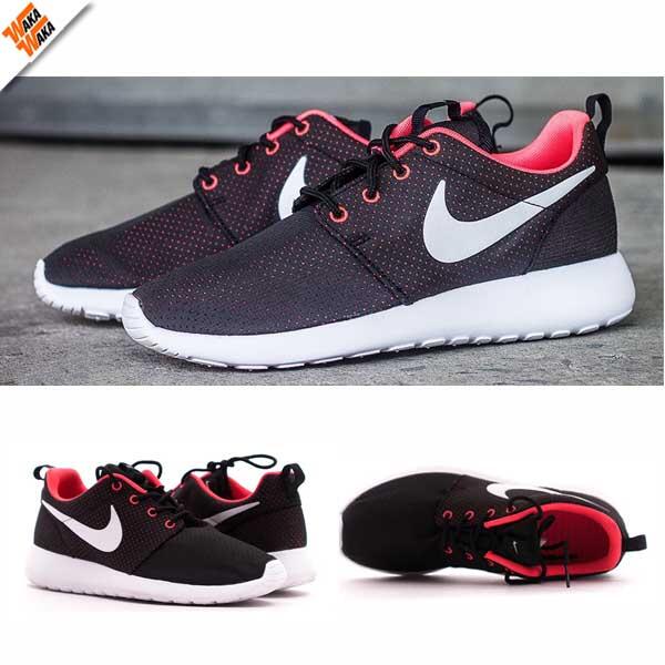 Sepatu Casual Nike Rosherun Black/White & Wolf Grey. 100% Original, Siap COD / Rekber