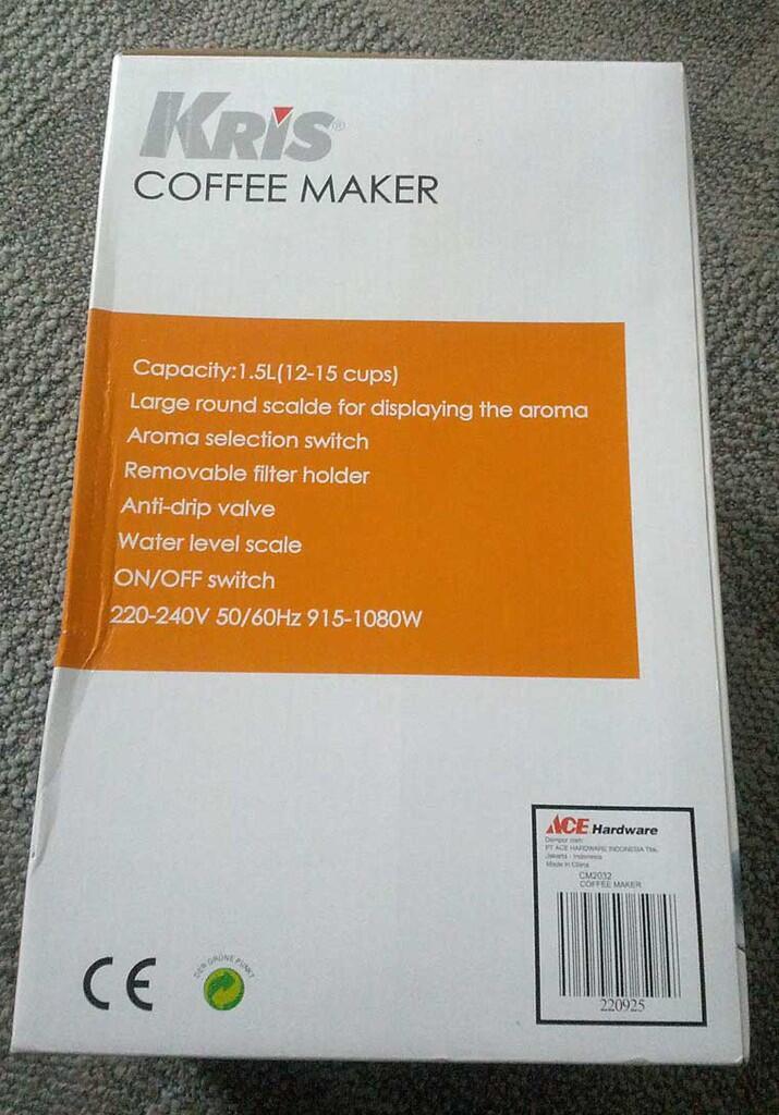 Terjual Jual Coffee Maker Kris Ace Hardware KASKUS