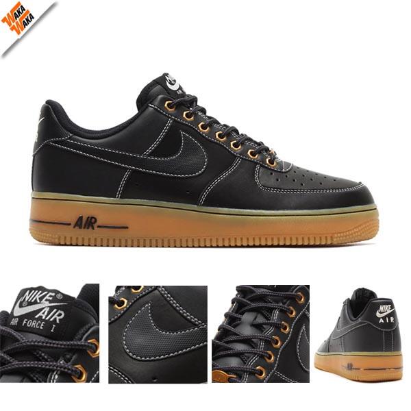 Sepatu Casual Nike Air Force 1, Black & Blue. 100% Original, Siap COD / Rekber
