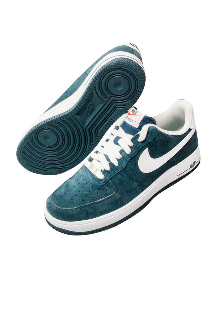 Sepatu Casual Nike Air Force 1, Black & Blue. 100% Original, Siap COD / Rekber