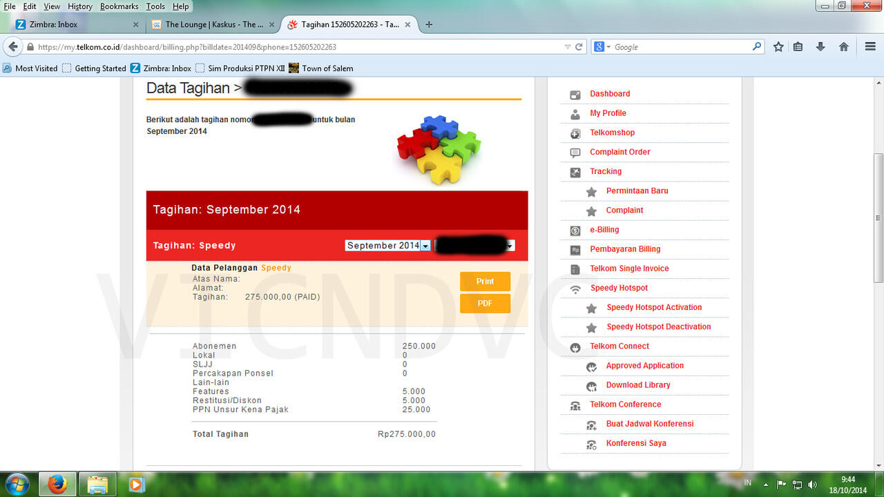 [ASK] Berapa Tarif SPEEDY dikota kalian? Normal?
