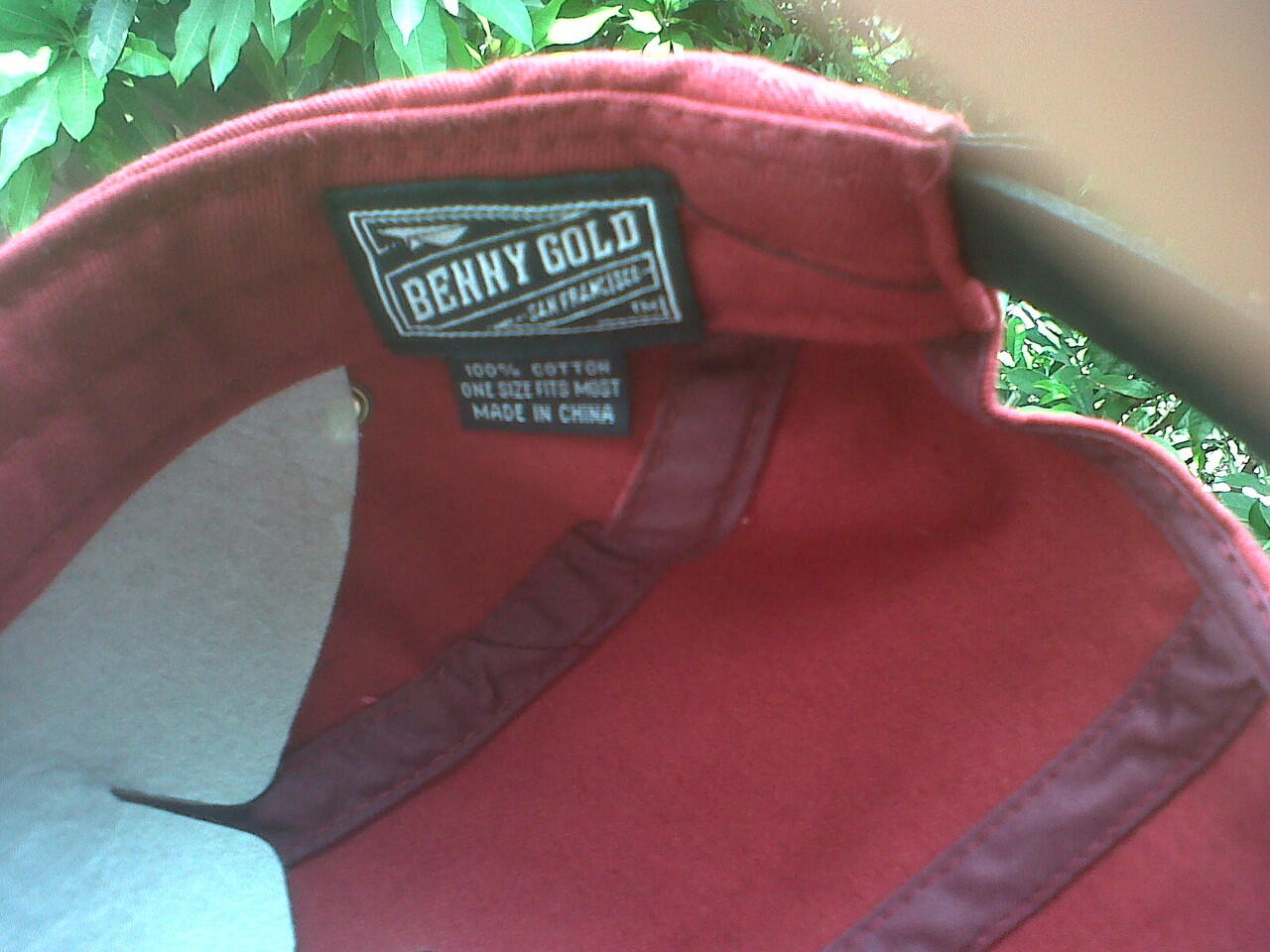 Topi BENNY GOLD 5 PANEL CAP / HAT ARROW BURGUNDY ORIGINAL NEW