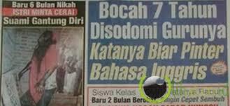 Kumpulan headline koran paling gokil !!! (BB 17++)