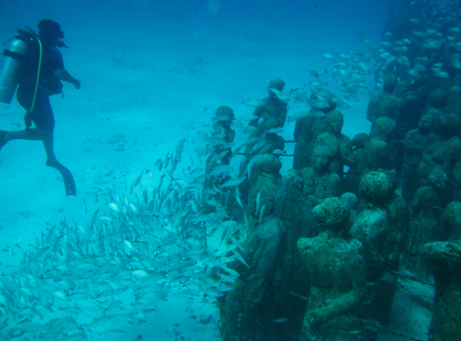 Museum Patung Bawah Laut Meksiko yang Sangat Indah