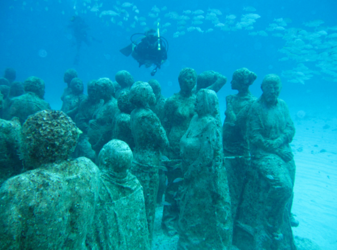 Museum Patung Bawah Laut Meksiko yang Sangat Indah