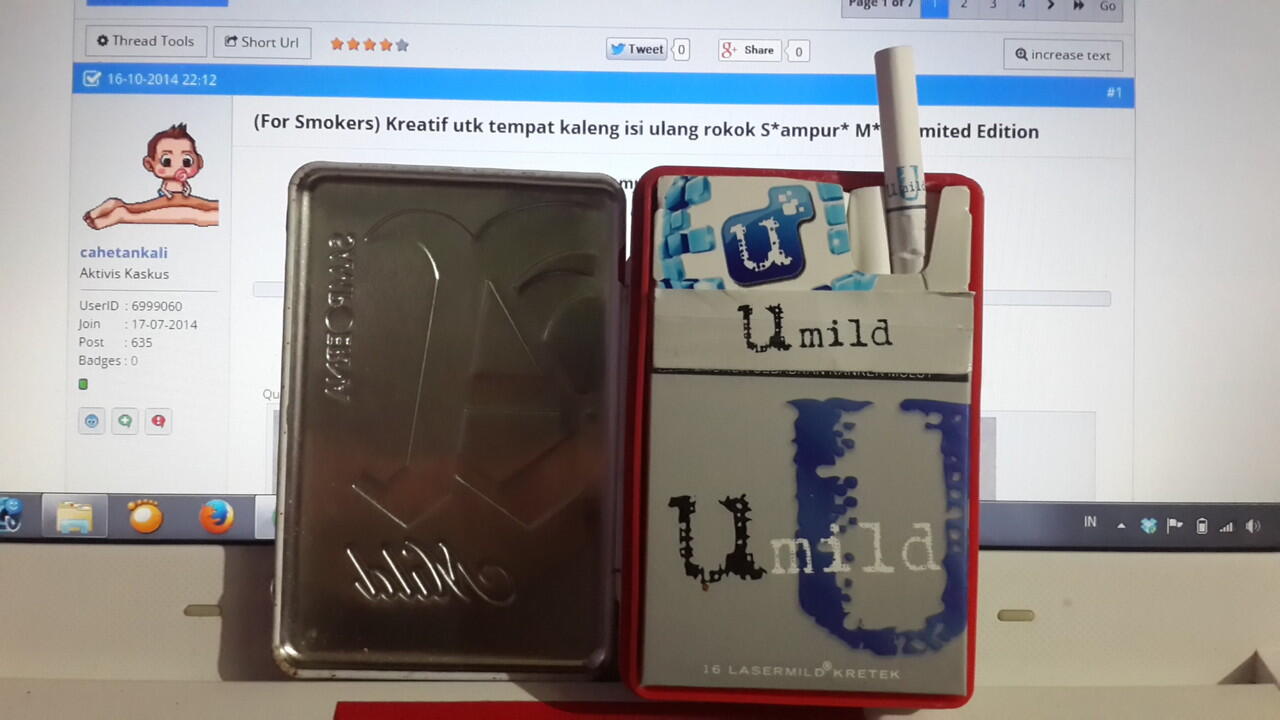 (For Smokers) Kreatif utk tempat kaleng isi ulang rokok S*ampur* M*ld Limited Edition