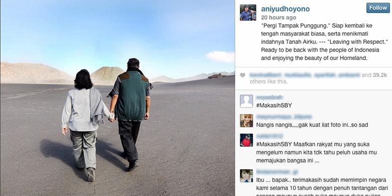 &#91;#MakasihSBY&#93; SBY dan Bu Ani Kompak Unggah &quot;Pergi Tampak Punggung&quot; 