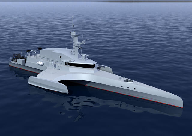 CMN Perkenalkan OCEAN EAGLE 43 Mine Hunter - Trimaran Vessel