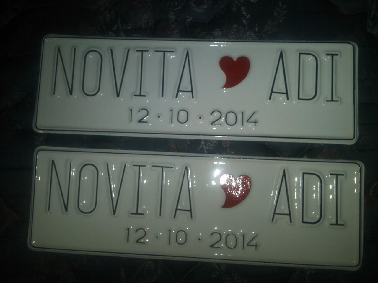 Jual Plat Acecoris untuk Mobil Pengantin