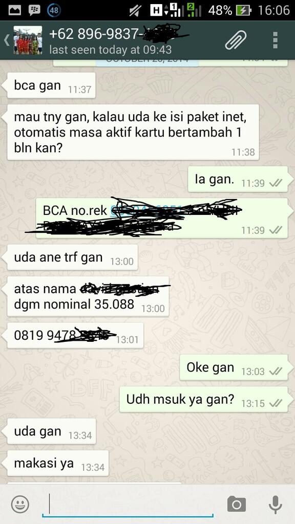 Inject/Tembak Paket Internet XL, INDOSAT, Telkomsel, Axis Bandung Murah