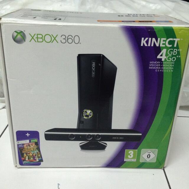 WTS Xbox 360 slim 4gb + 500gb ext + RGH + KINECT