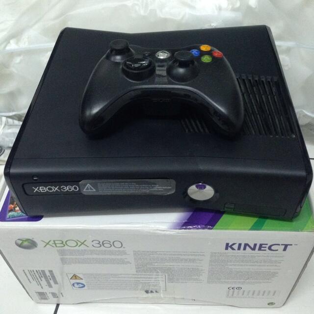WTS Xbox 360 slim 4gb + 500gb ext + RGH + KINECT