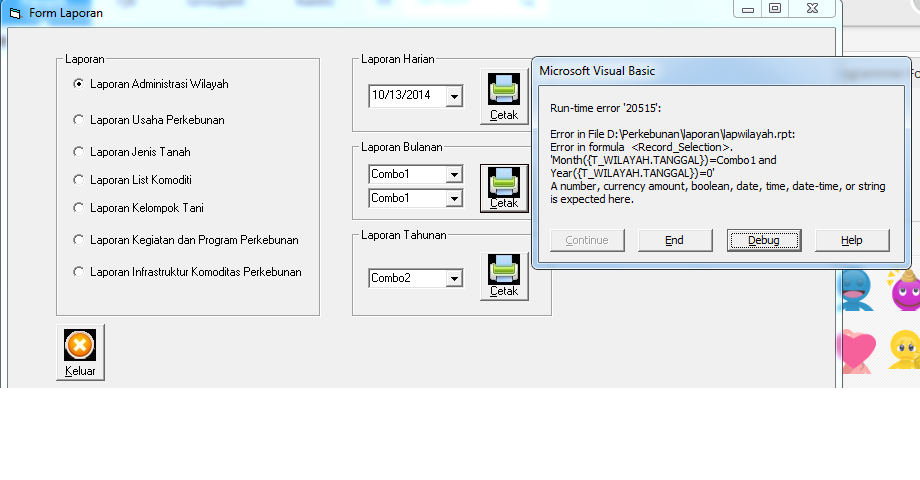 WTA (gmna cara coding untuk menampilkan laporan bulanan dengan crystal report?)