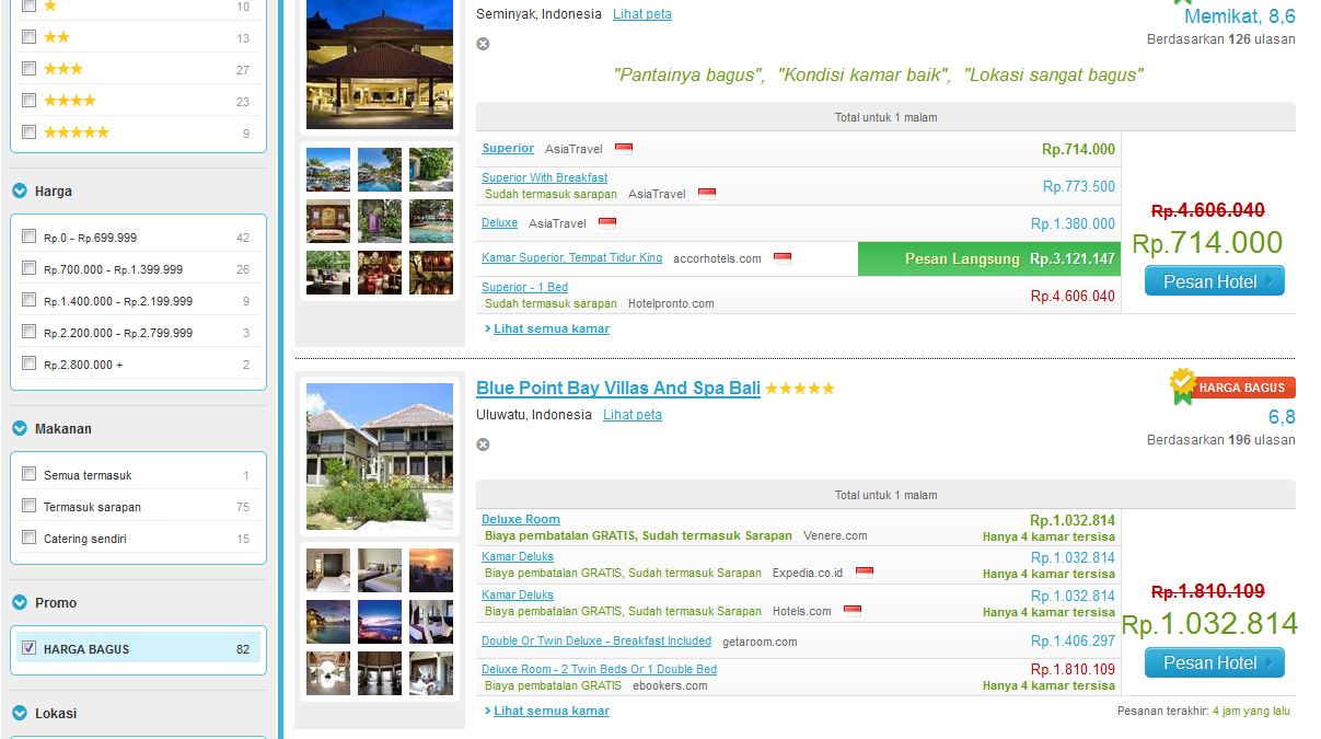 PROMO HOTEL DI BALI UNTUK LIBURAN AKHIR TAHUN