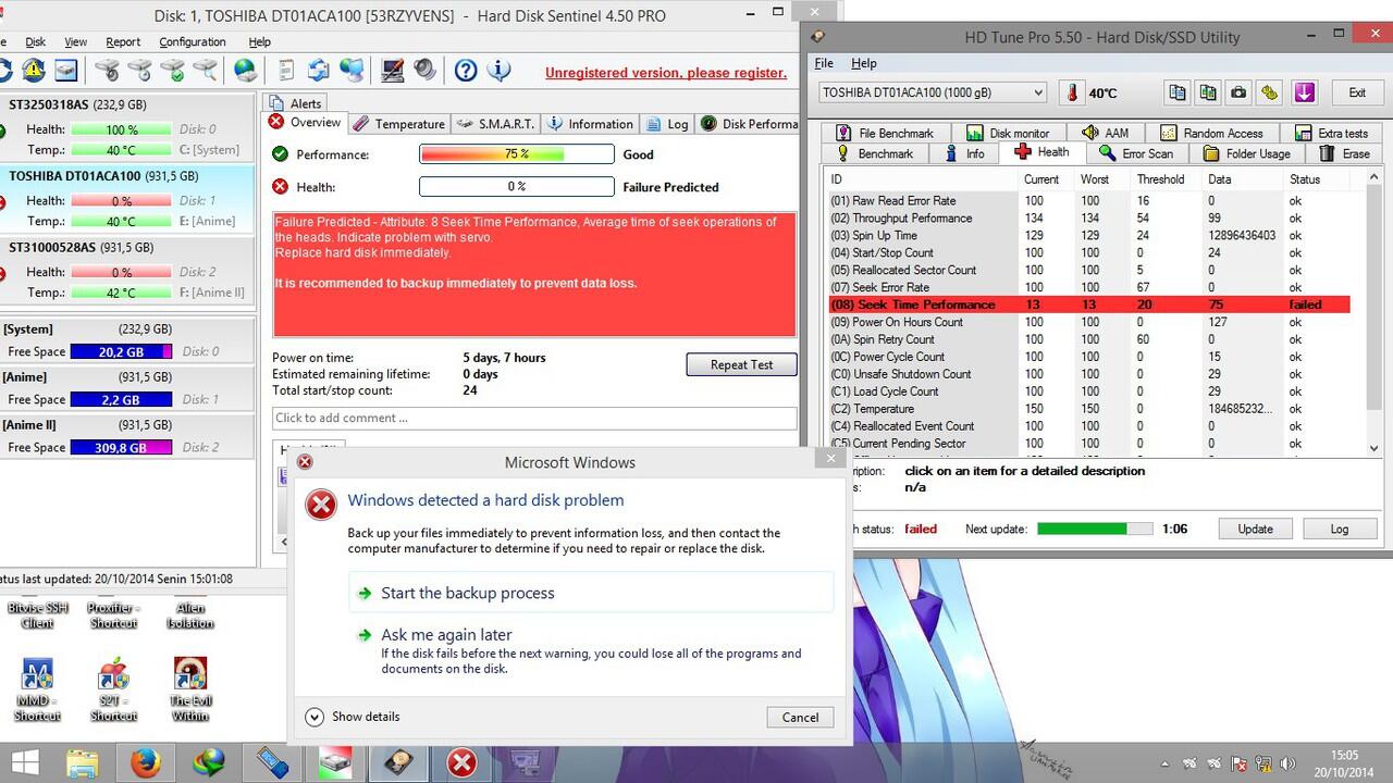 (ASK)HDD Toshiba kena fail performance