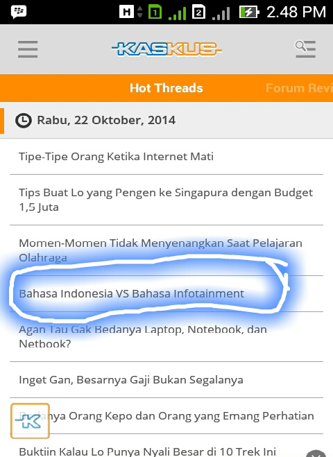 &#91;Edisi Ngakak&#93; Bahasa S*let Investigasi Vs Bahasa Indonesia