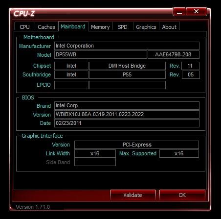 WTS Mobo 1156 Intel Desktop DP55WB
