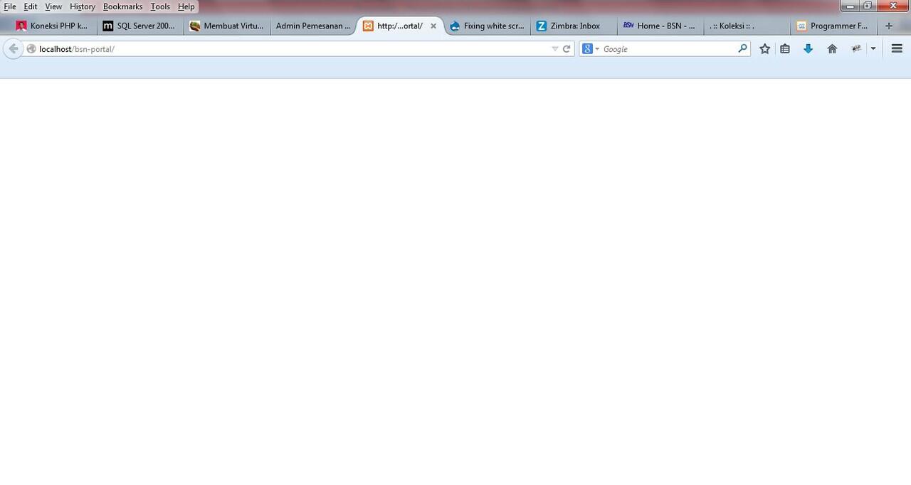 Membuka website di localhost xampp