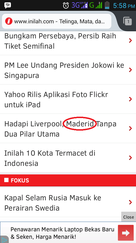 Tim Spanyol dengan penulisan EYD