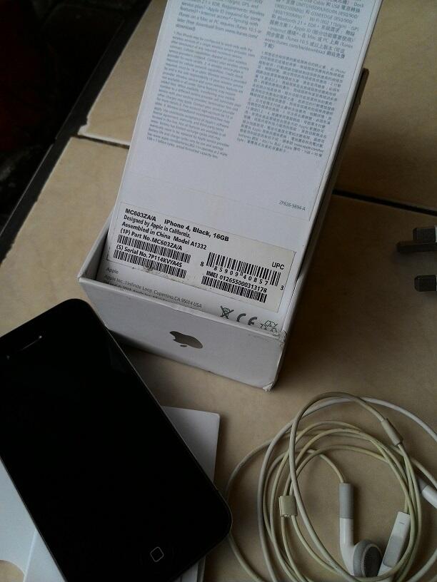 JUAL IPHONE 4G 16GB BLACK