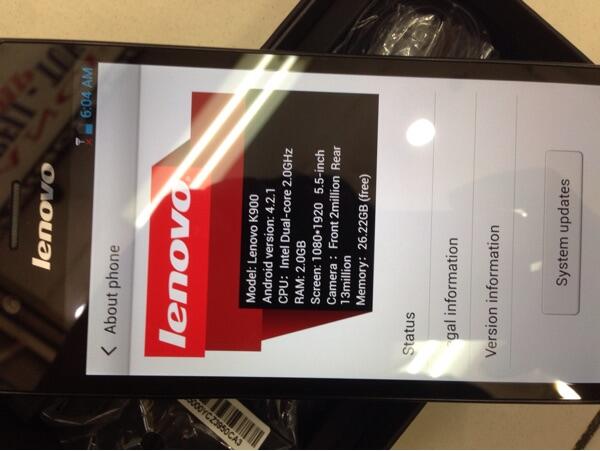 Jual Lenovo k900 black 32gb